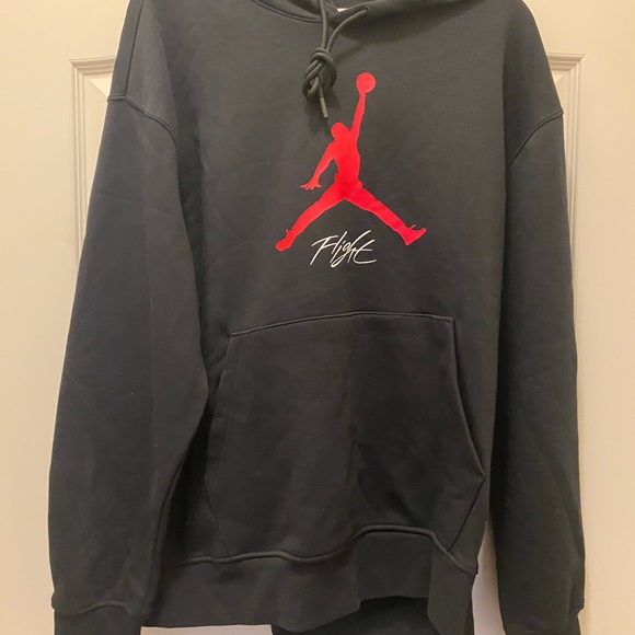 Jordan Other - Jordan Black Hoodie with Red Jumpman Logo